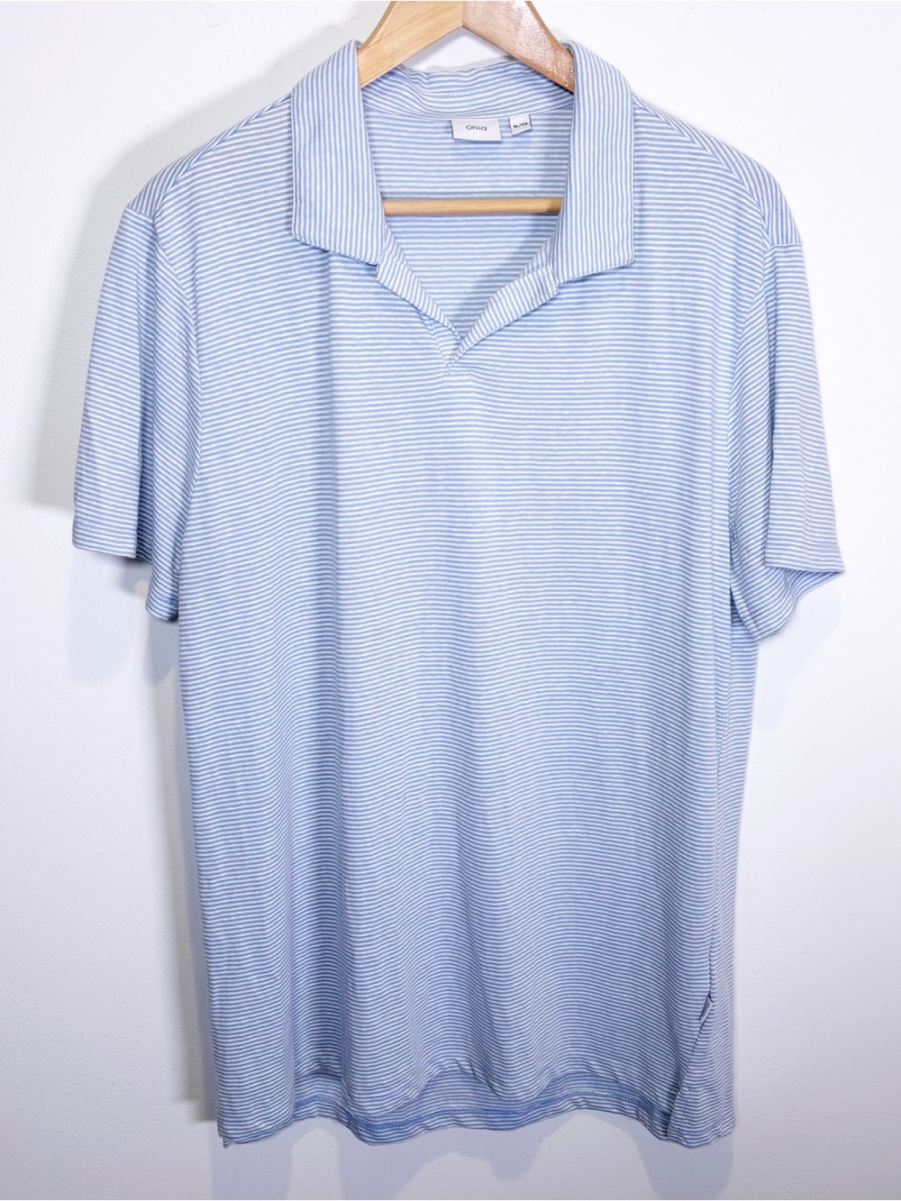 Onia Shaun Linen Blend Polo